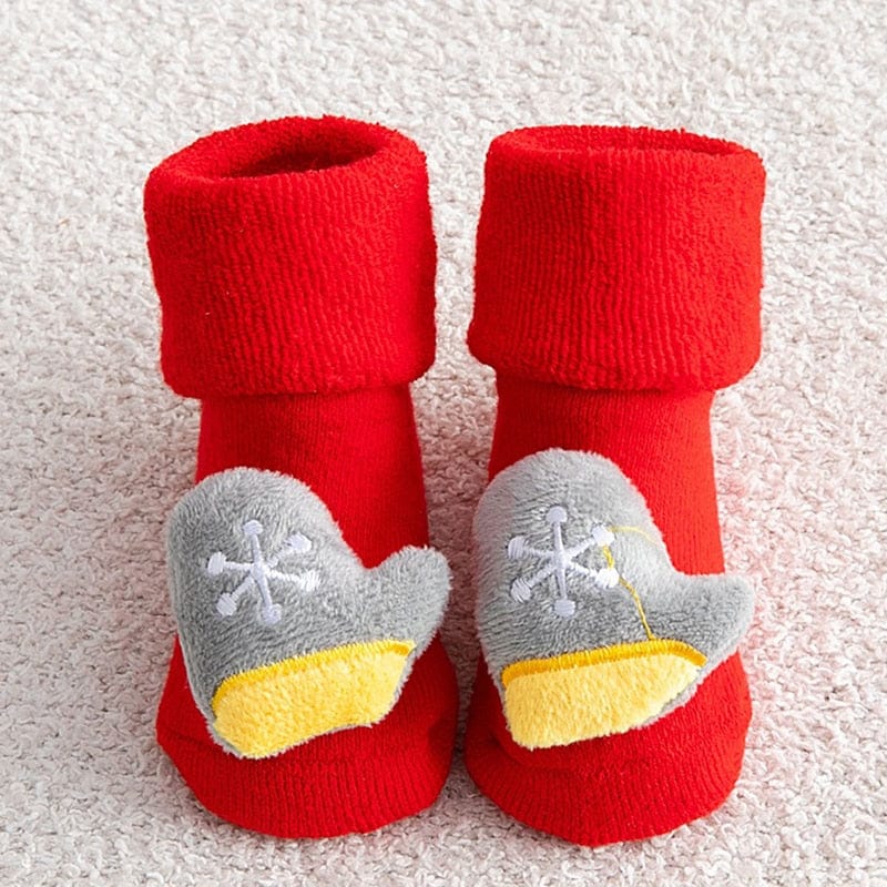 MySocks Chaussettes Traîneau / 0 à 12 Mois Chaussette Noël Bébé