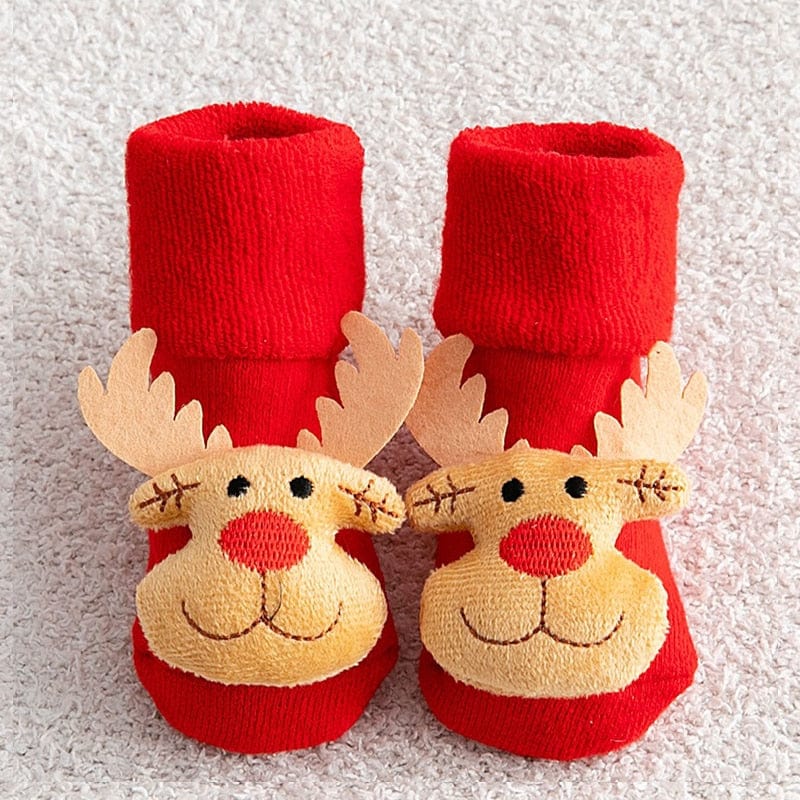 MySocks Chaussettes Wapiti / 0 à 12 Mois Chaussette Noël Bébé