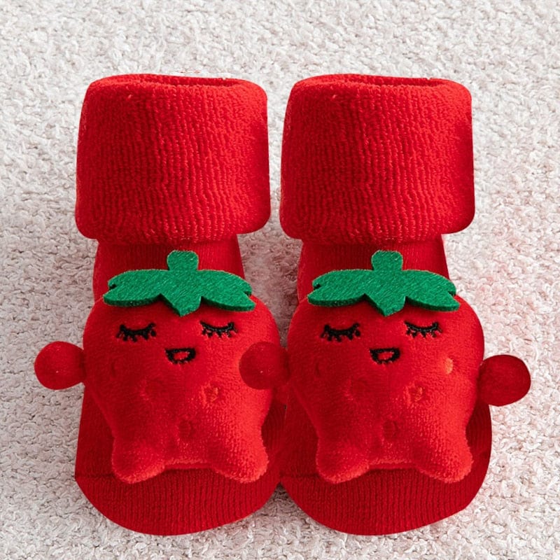 MySocks Chaussettes Fraise / 0 à 12 Mois Chaussette Noël Bébé