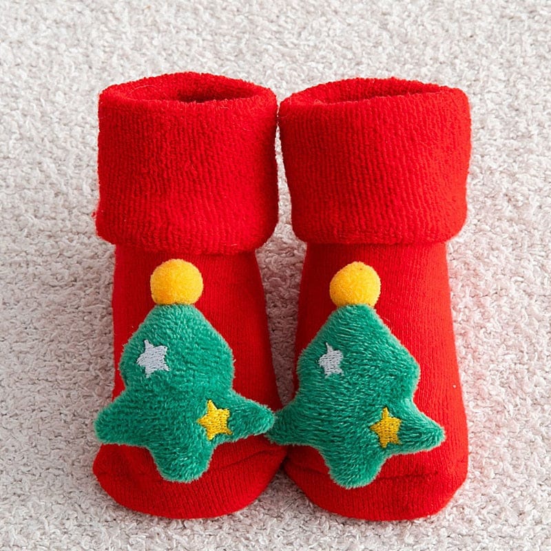 MySocks Chaussettes Sapin / 0 à 12 Mois Chaussette Noël Bébé