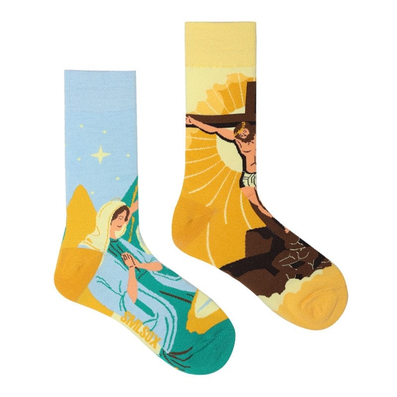 MySocks Chaussettes Jésus Christ / 36-43 Chaussette Nylon Fantaisie