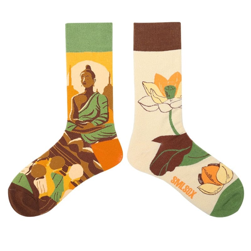 MySocks Chaussettes Bouddha / 36-43 Chaussette Nylon Fantaisie