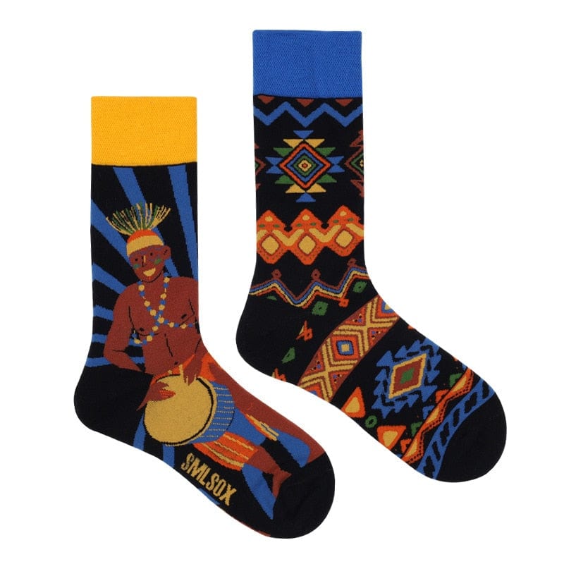 MySocks Chaussettes Indien d'Amérique / 36-43 Chaussette Nylon Fantaisie