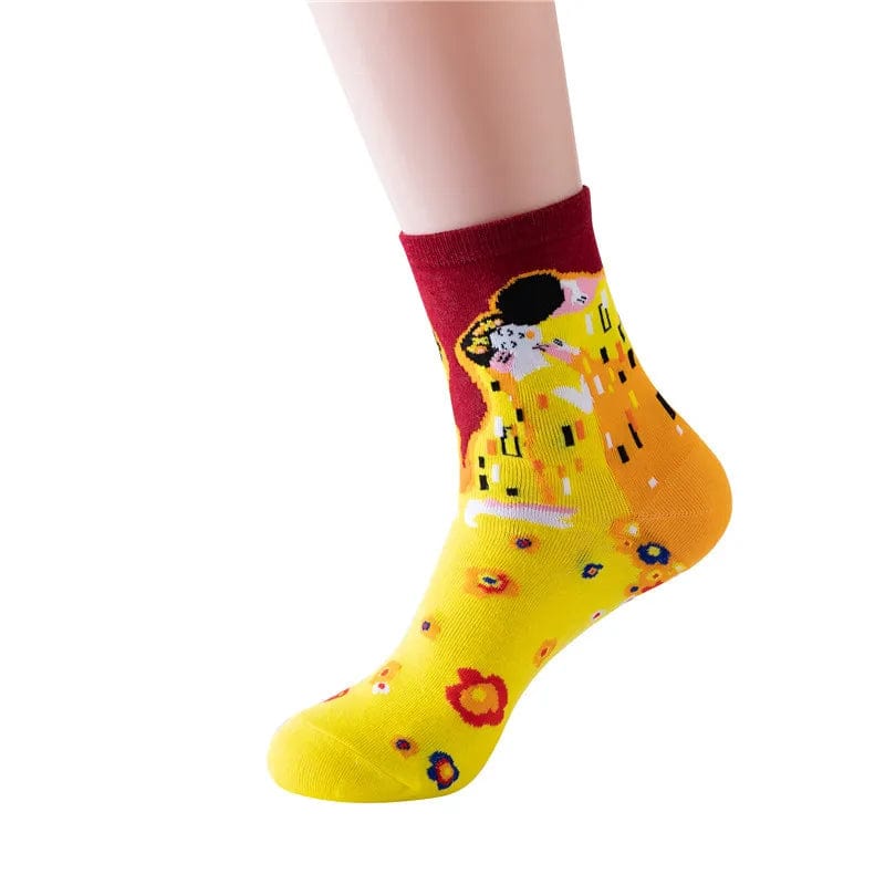 MySocks Chaussettes Le Baisé / Unique Chaussette Peintre