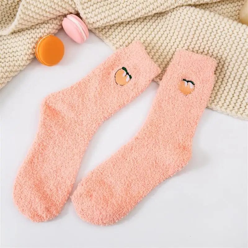 MySocks Chaussettes Orange / Unique Chaussette Pilou