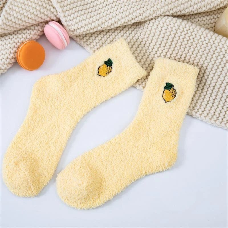 MySocks Chaussettes Jaune / Unique Chaussette Pilou