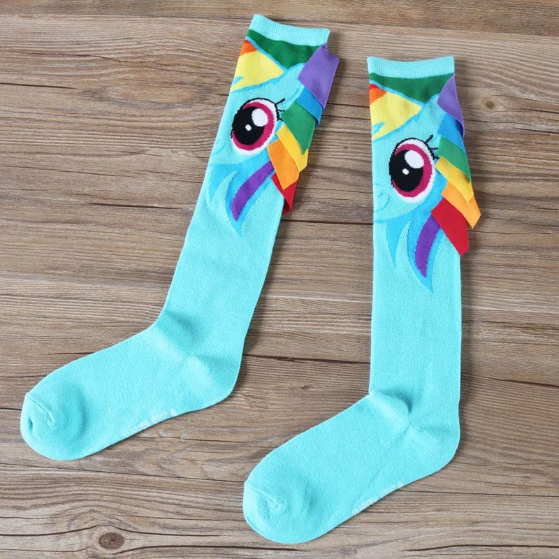 MySocks Chaussettes Bleu / Unique Chaussette Poney