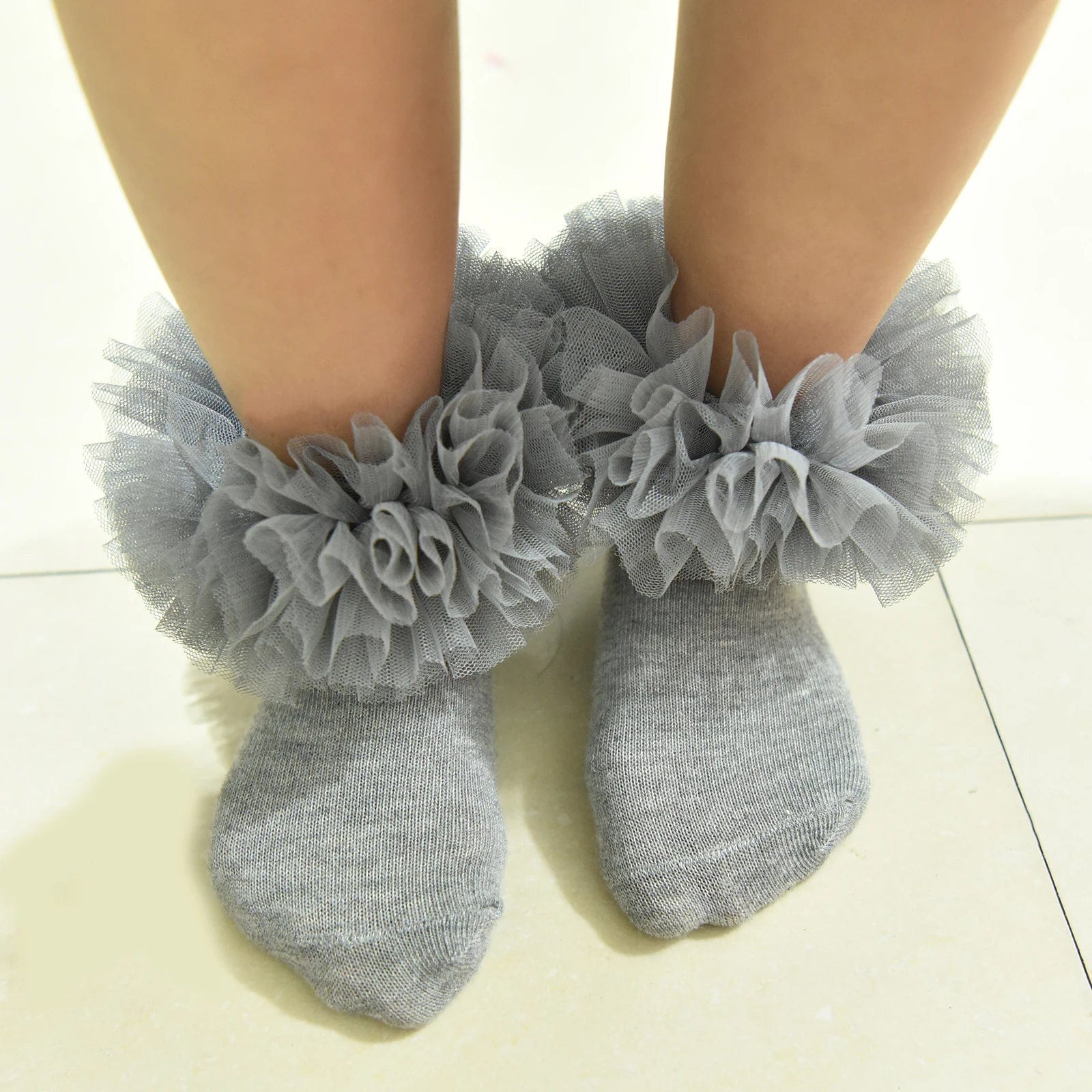 MySocks Chaussettes Gris / 8-10 ans Chaussette Princesse