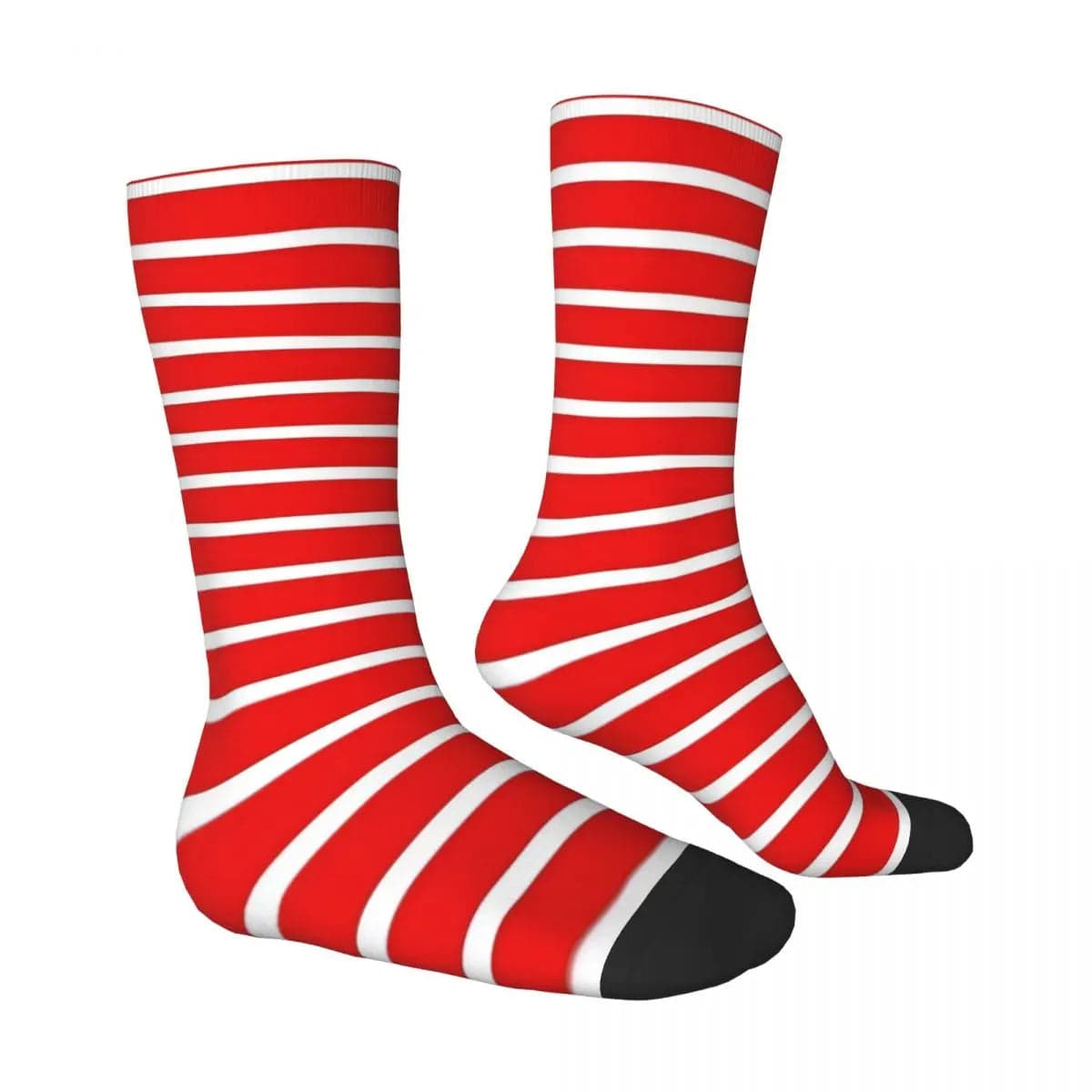 MySocks Chaussettes Rouge & Blanc / Unique Chaussette Rayé Rouge Et Blanc