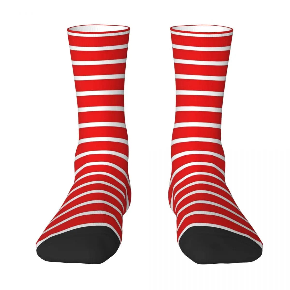 MySocks Chaussettes Rouge & Blanc / Unique Chaussette Rayé Rouge Et Blanc