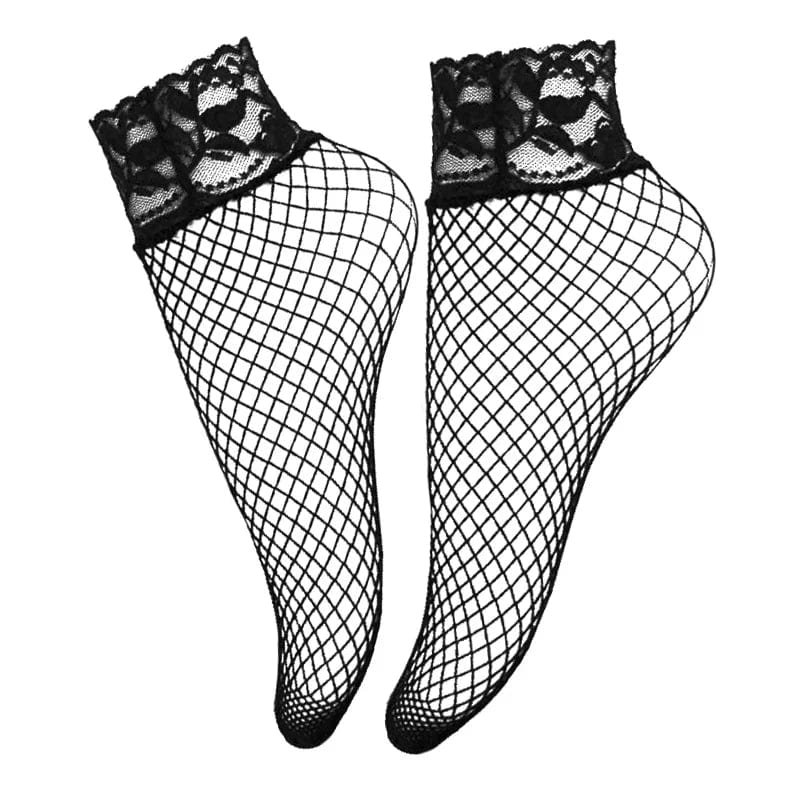 MySocks Chaussettes Noir / Gros Filet / Unique Chaussette Résille