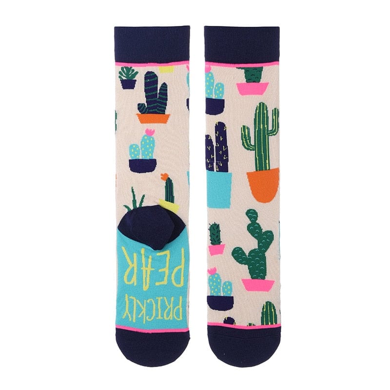 MySocks Chaussettes Cactus / 37-39 Chaussette Rigolote Femme