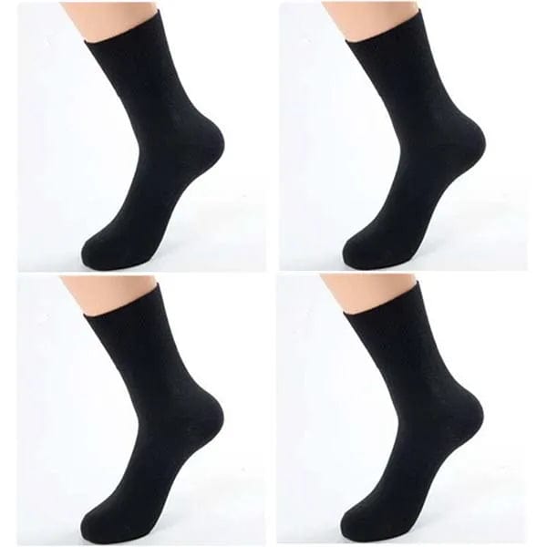 MySocks Chaussettes Noir / 4 Paires / 38-45 Chaussette Sans Élastique