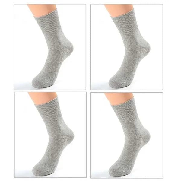 MySocks Chaussettes Gris / 4 Paires / 38-45 Chaussette Sans Élastique