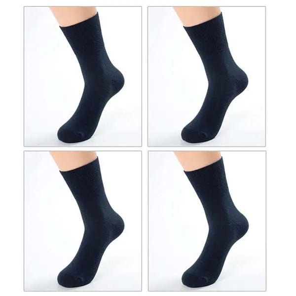 MySocks Chaussettes Bleu Marine / 4 Paires / 38-45 Chaussette Sans Élastique