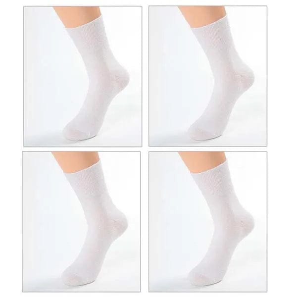 MySocks Chaussettes Blanc / 4 Paires / 38-45 Chaussette Sans Élastique