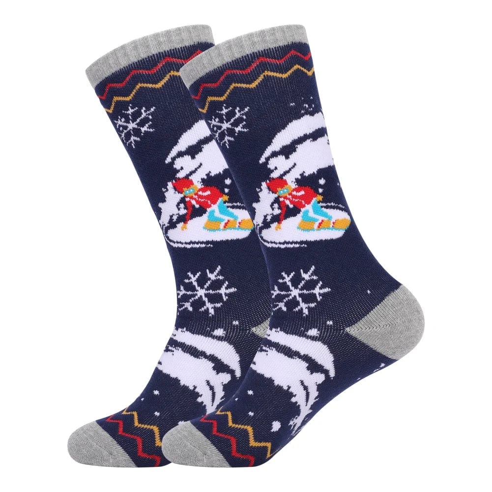 MySocks Chaussettes Bleu Marine / 26-29 Chaussette Ski Enfant