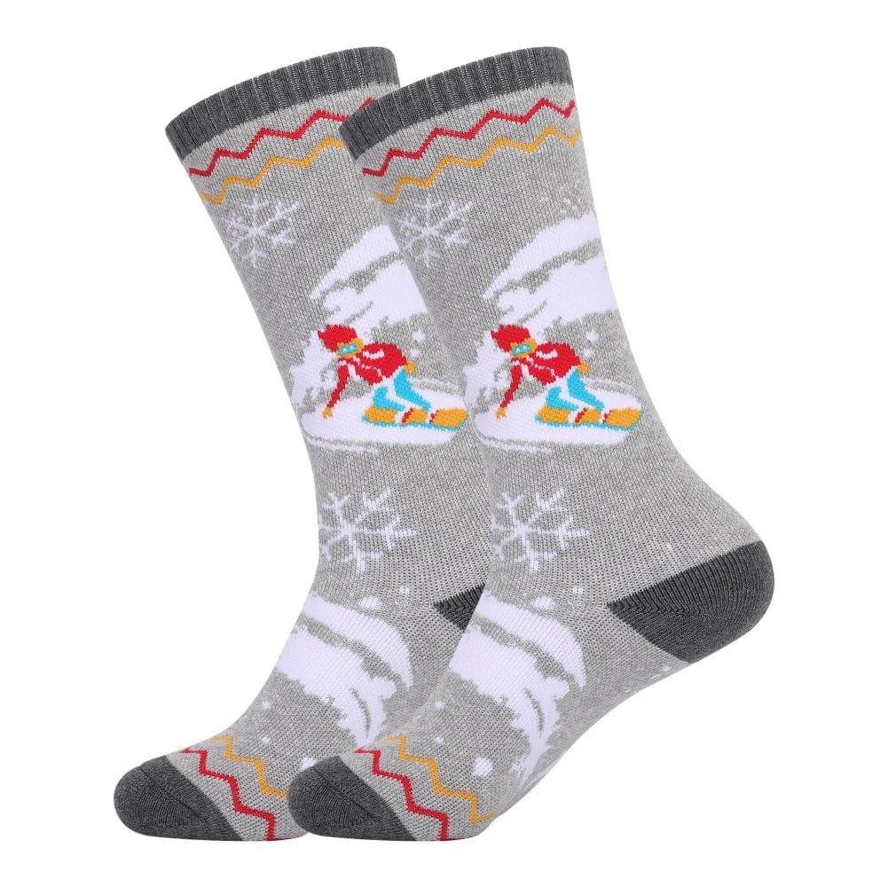 MySocks Chaussettes Gris / 26-29 Chaussette Ski Enfant