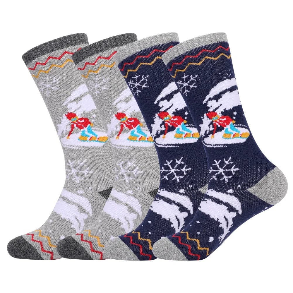 MySocks Chaussettes Pack Garçon (2 Paires) / 26-29 Chaussette Ski Enfant