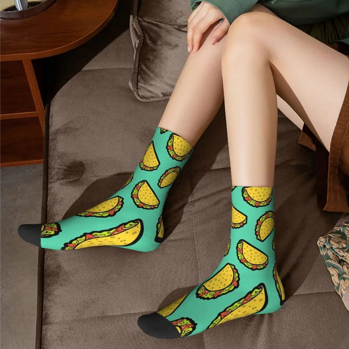 MySocks Chaussettes Vert / Unique Chaussette Tacos