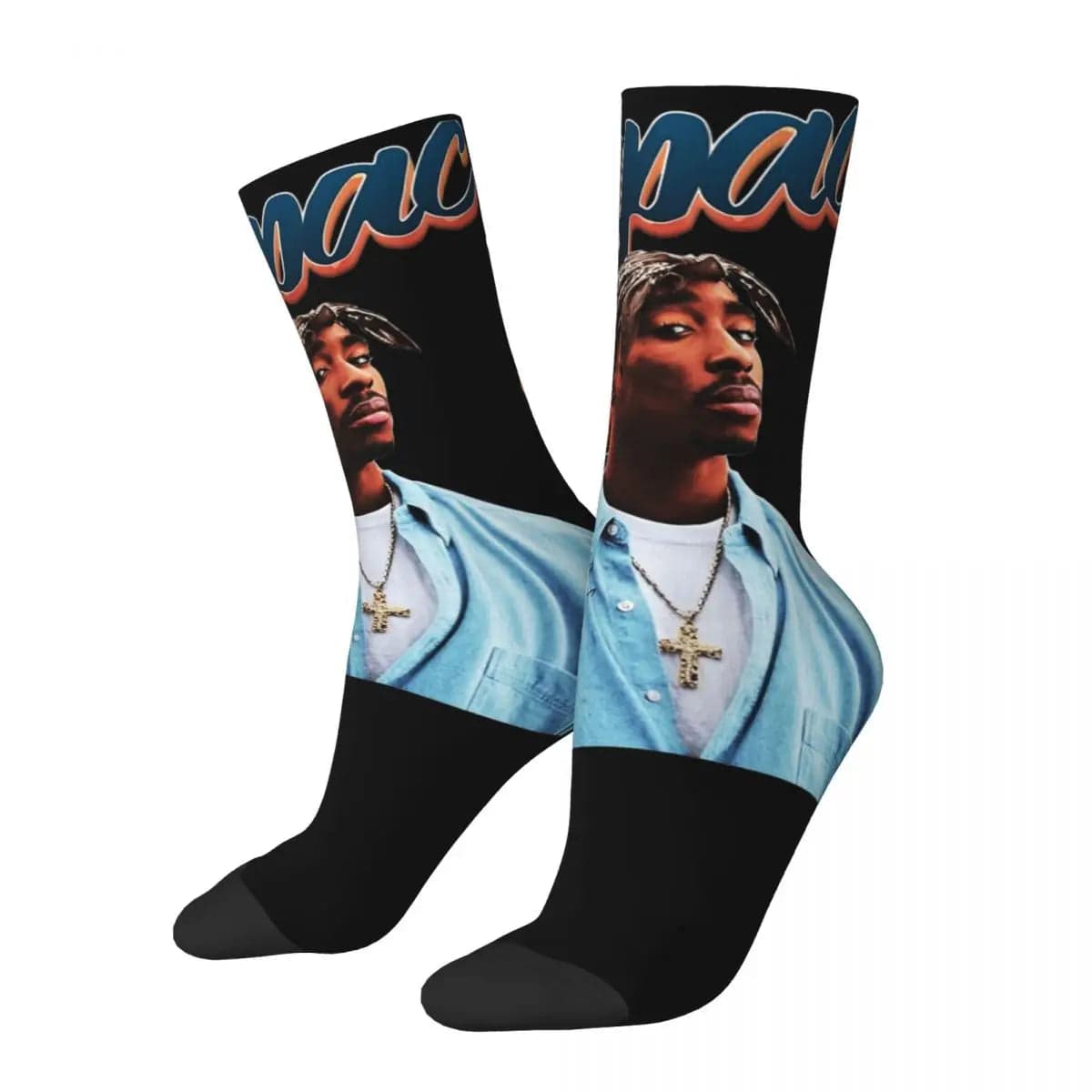 MySocks Chaussettes Noir / Unique Chaussette Tupac