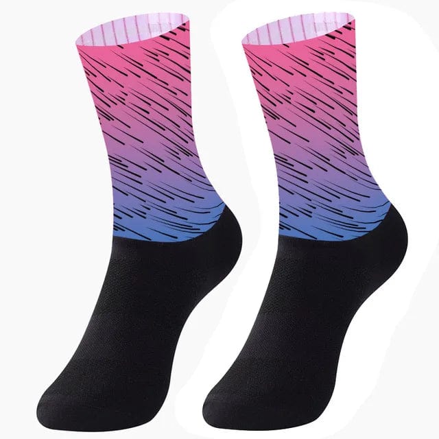 MySocks Chaussettes Rose-Violet / 38-45 Chaussette Vélo