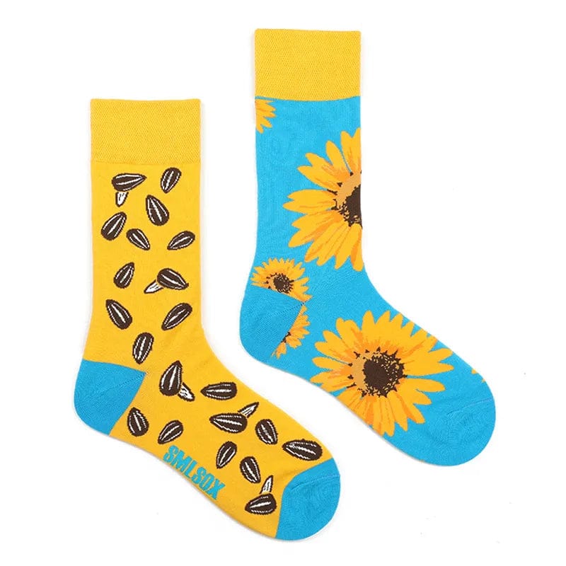 MySocks Chaussettes Tournesol / 36-43 Chaussettes Amusantes Femme