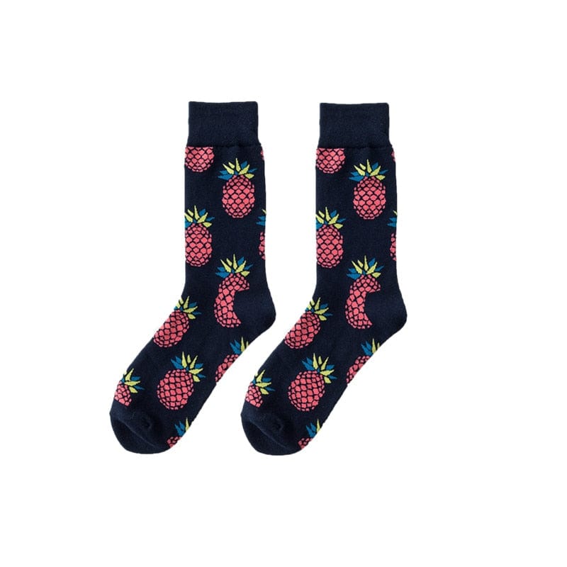 MySocks Chaussettes Noir / 35-42 Chaussettes Ananas