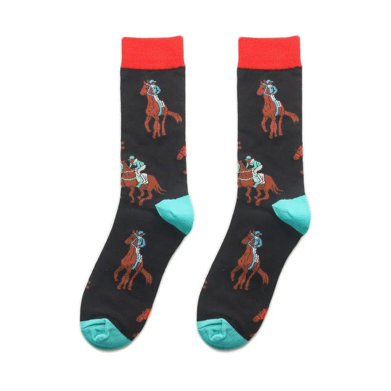 MySocks Chaussettes Cheval / 39-44 Chaussettes Animaux