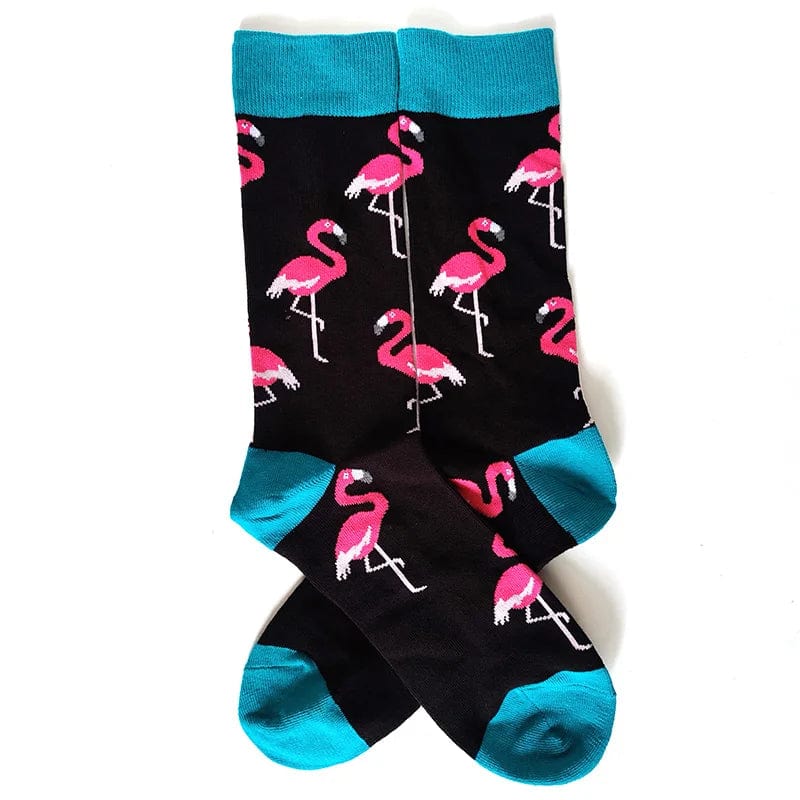 MySocks Chaussettes Flammant Rose / 39-44 Chaussettes Animaux