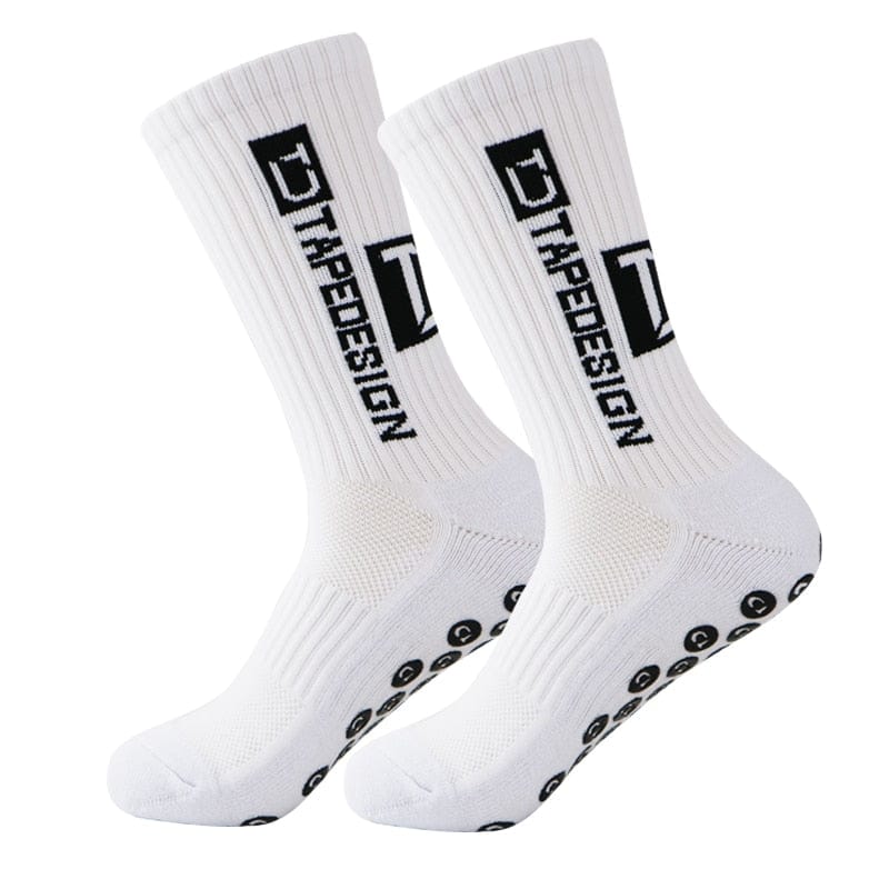 MySocks Chaussettes Blanc / 38-44 Chaussettes Antidérapantes Sport