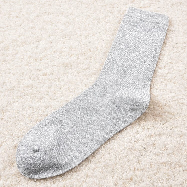 MySocks Chaussettes Argent / 35-40 Chaussettes Argent Pailletées