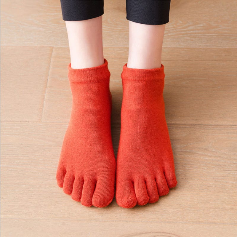 MySocks Chaussettes Rouge / 34-38 Chaussettes Avec Doigts De Pied