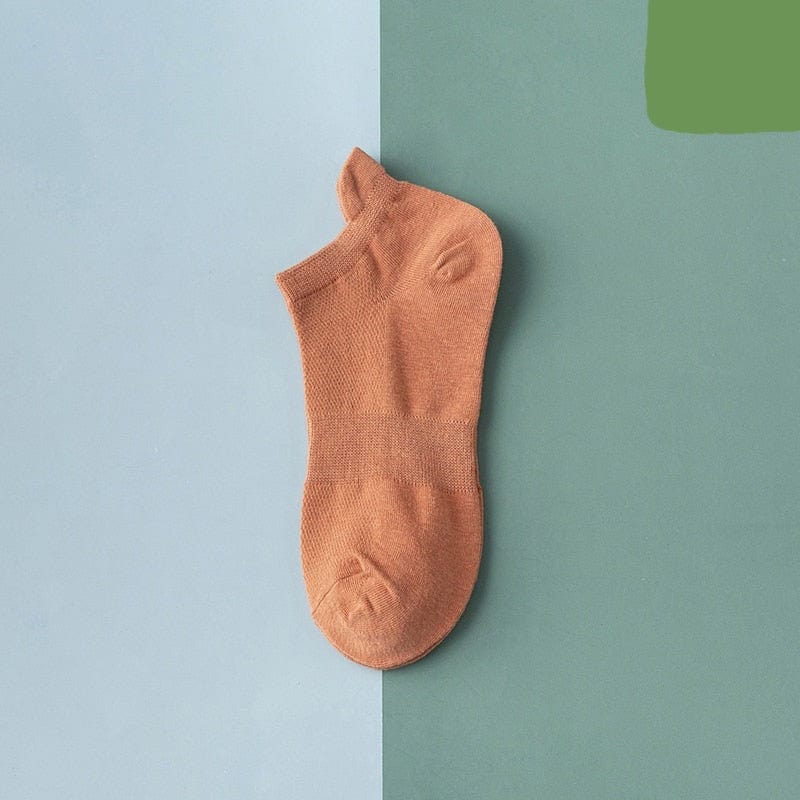 MySocks Chaussettes Orange / 5 Paires / 34-39 Chaussettes Basses Femme