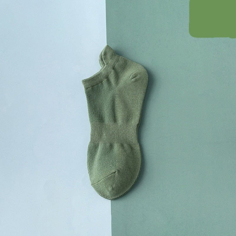 MySocks Chaussettes Vert / 5 Paires / 34-39 Chaussettes Basses Femme