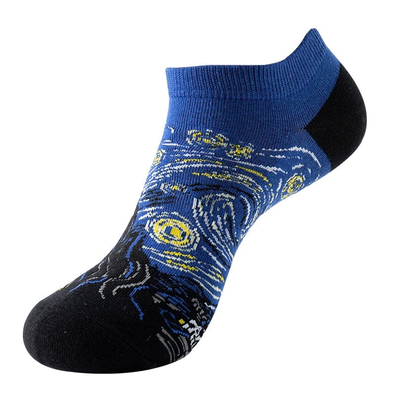 MySocks Chaussettes La nuit Étoilée / 36-40 Chaussettes Basses Femme Fantaisie