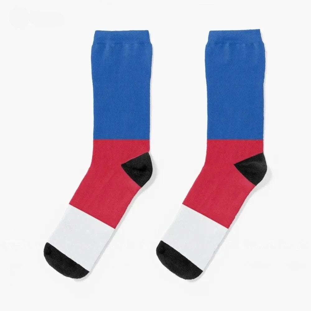 MySocks Chaussettes Bleu Blanc Rouge / Adulte Chaussettes Bleu Blanc Rouge