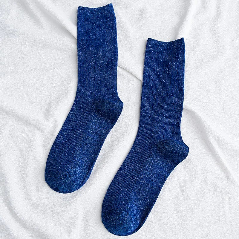 MySocks Chaussettes Bleu / 35-41 Chaussettes Brillantes Unisexe