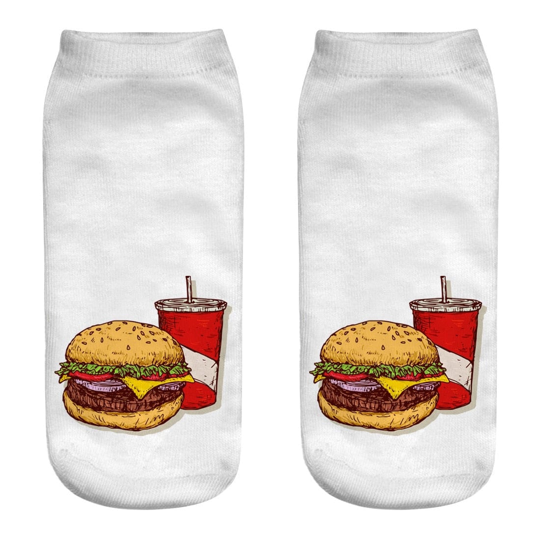 MySocks Chaussettes Blanc / 35-39 Chaussettes Burger