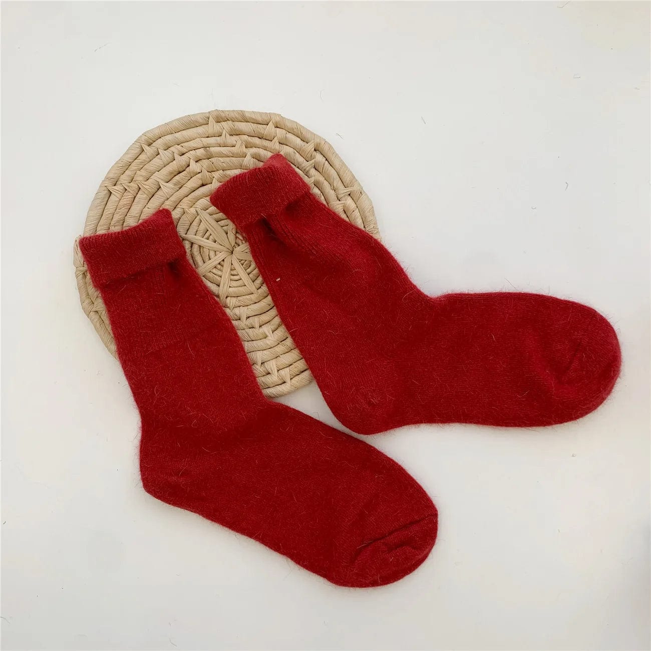 MySocks Chaussettes Rouge / 34-39 Chaussettes Cachemire Femme