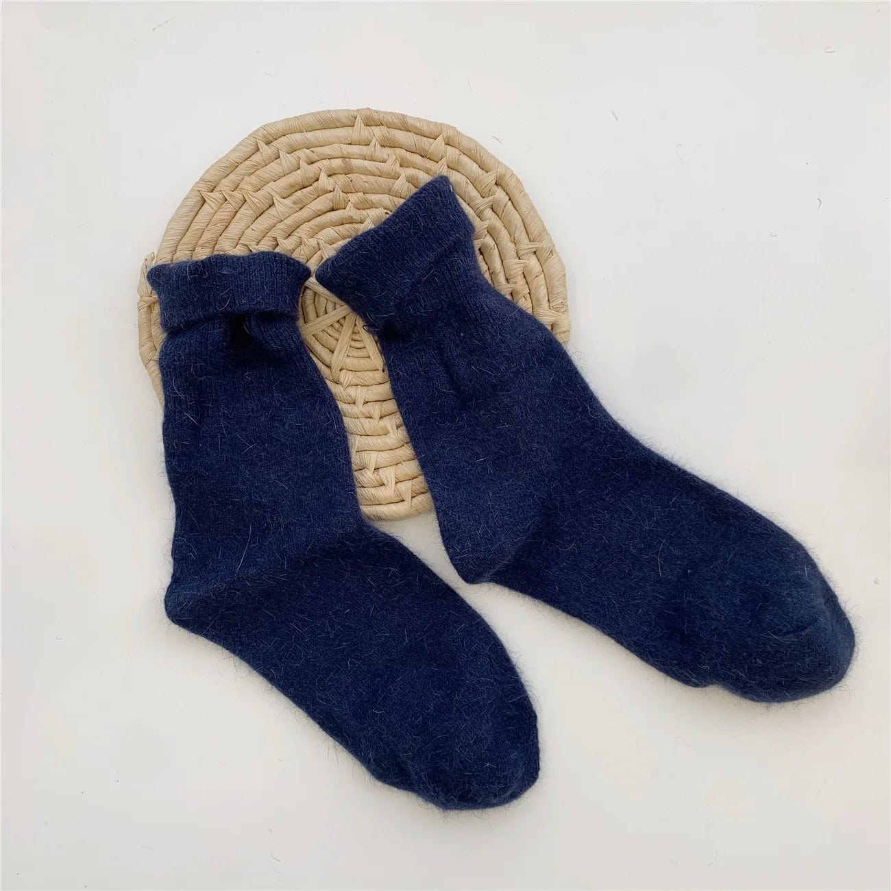 MySocks Chaussettes Bleu Marine / 34-39 Chaussettes Cachemire Femme