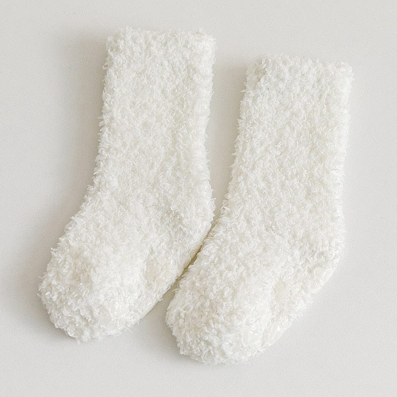 MySocks Chaussettes Blanc / 0 à 24 Mois Chaussettes Chaudes Bébé