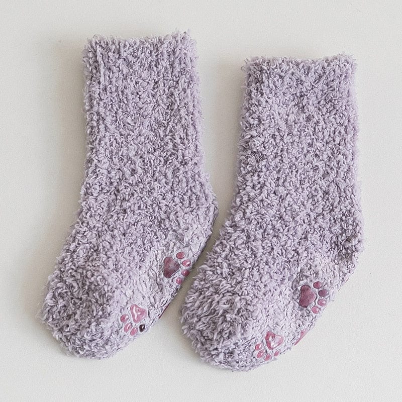 MySocks Chaussettes Violet / 0 à 24 Mois Chaussettes Chaudes Bébé