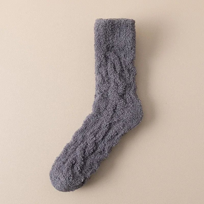 MySocks Chaussettes Gris / 38-43 Chaussettes Chaudes Homme