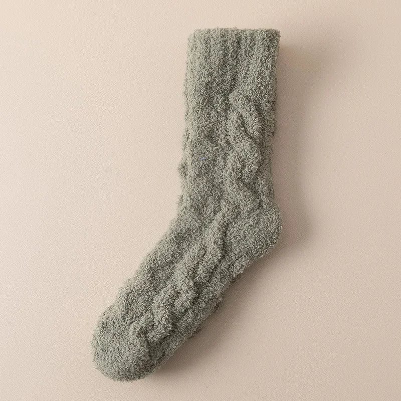 MySocks Chaussettes Vert / 38-43 Chaussettes Chaudes Homme