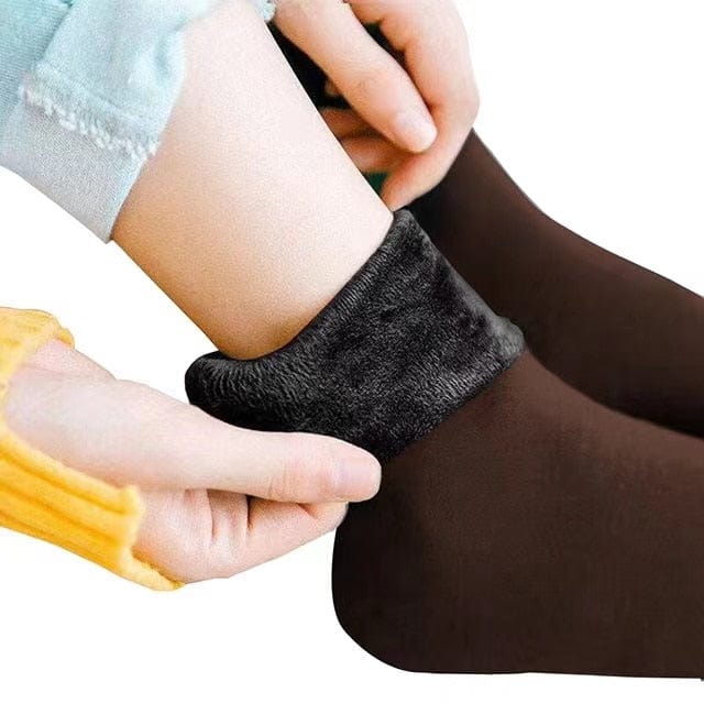 MySocks Chaussettes Marron / Unique Chaussettes Chauffantes Femme