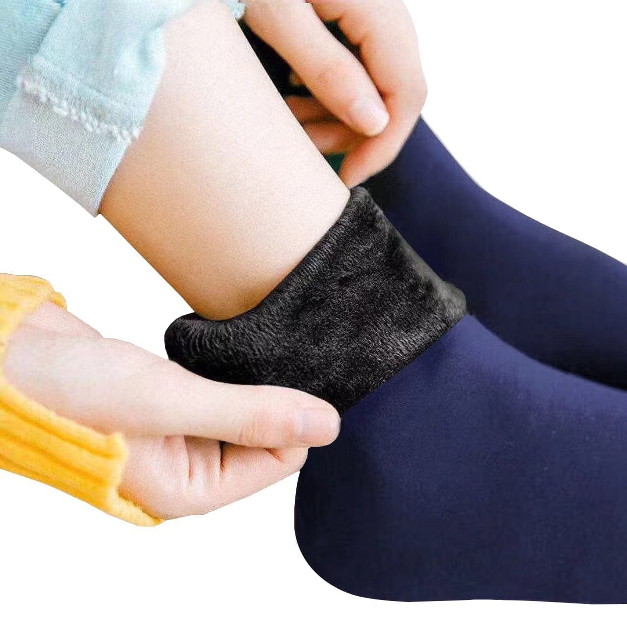 MySocks Chaussettes Bleu / Unique Chaussettes Chauffantes Femme