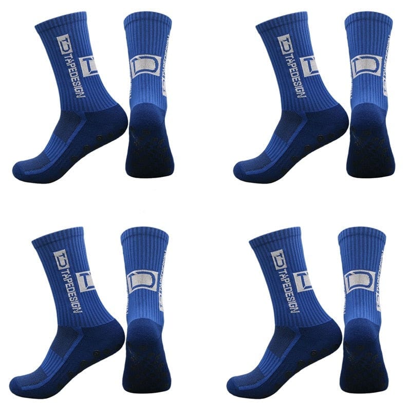 MySocks Chaussettes Bleu / 4 Paires / 38-44 Chaussettes Chauffantes Foot