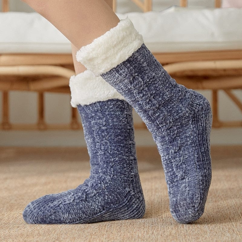 MySocks Chaussettes Bleu / Unique Chaussettes Chauffantes Maison