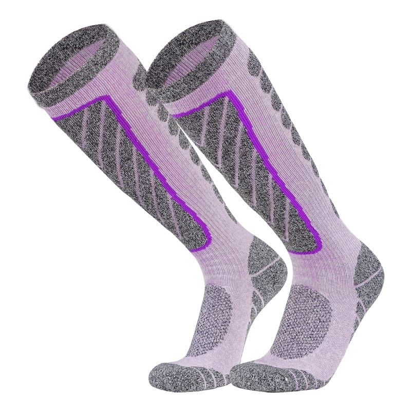 MySocks Chaussettes Violet / 39-44 Chaussettes Chauffantes Ski Homme